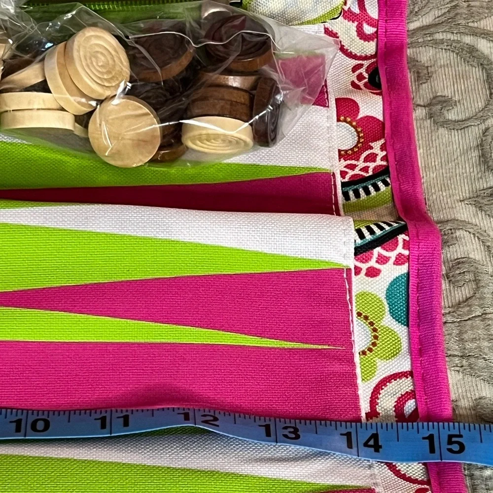 Backgammon On The Go Game Paisley print NWT